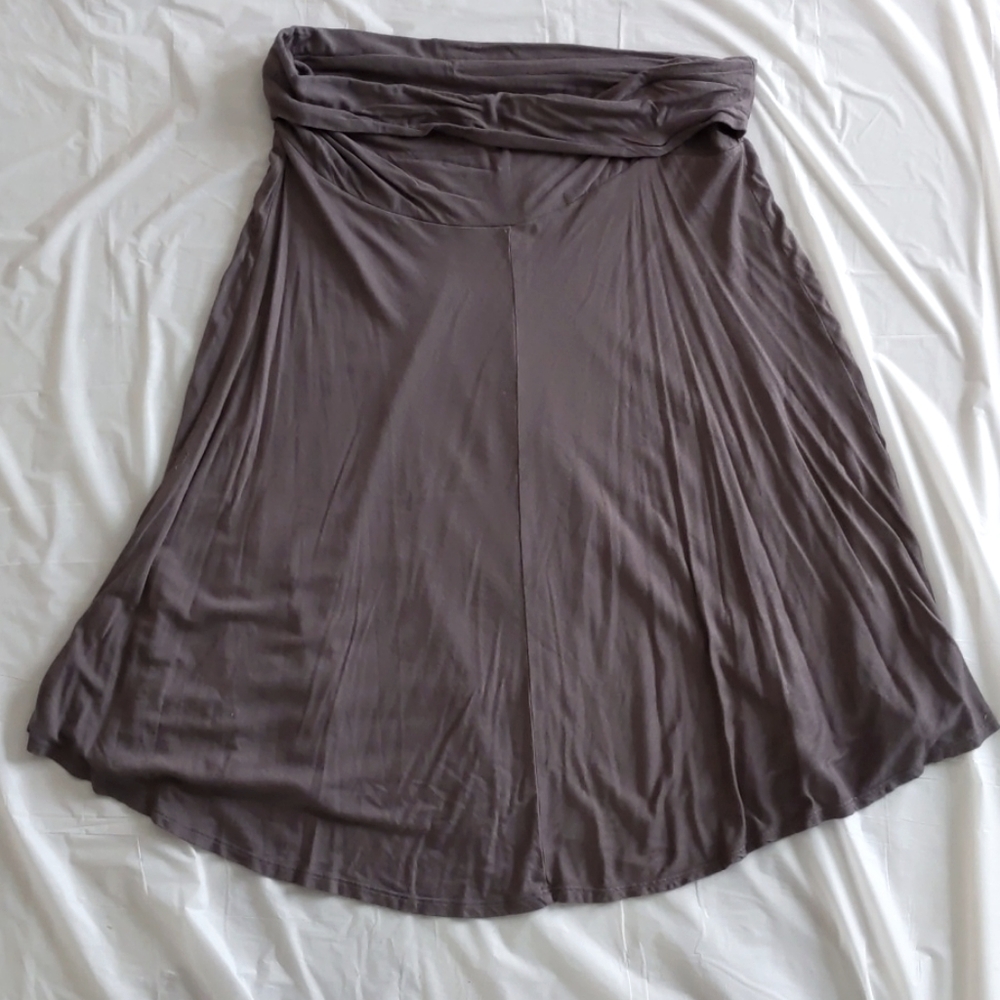 Philosophy stretchy grey casual skirt plus size 0x